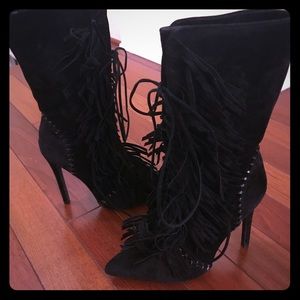 💖Shoedazzle💖 Fringe Suede Boots